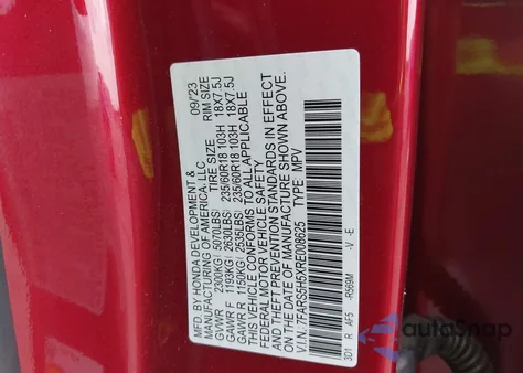 2024 Honda Cr-V Hybrid Sport z USA, uszkodzony, nr VIN 7FARS5H5XRE008625